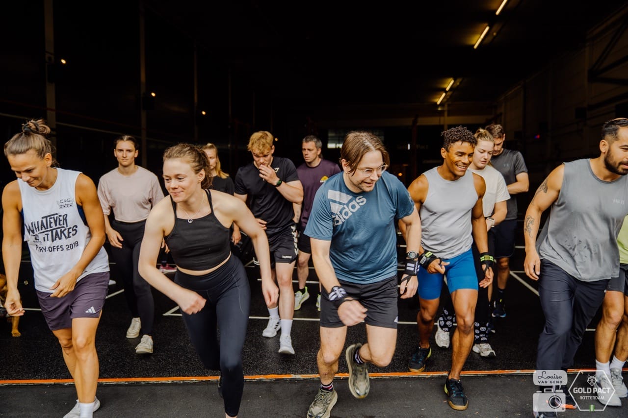 Running technique CrossFit class at Gold Pact improving running form and performance